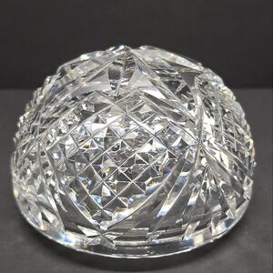 Waterford Hollow Crystal Cut Glass Domed Paperweight